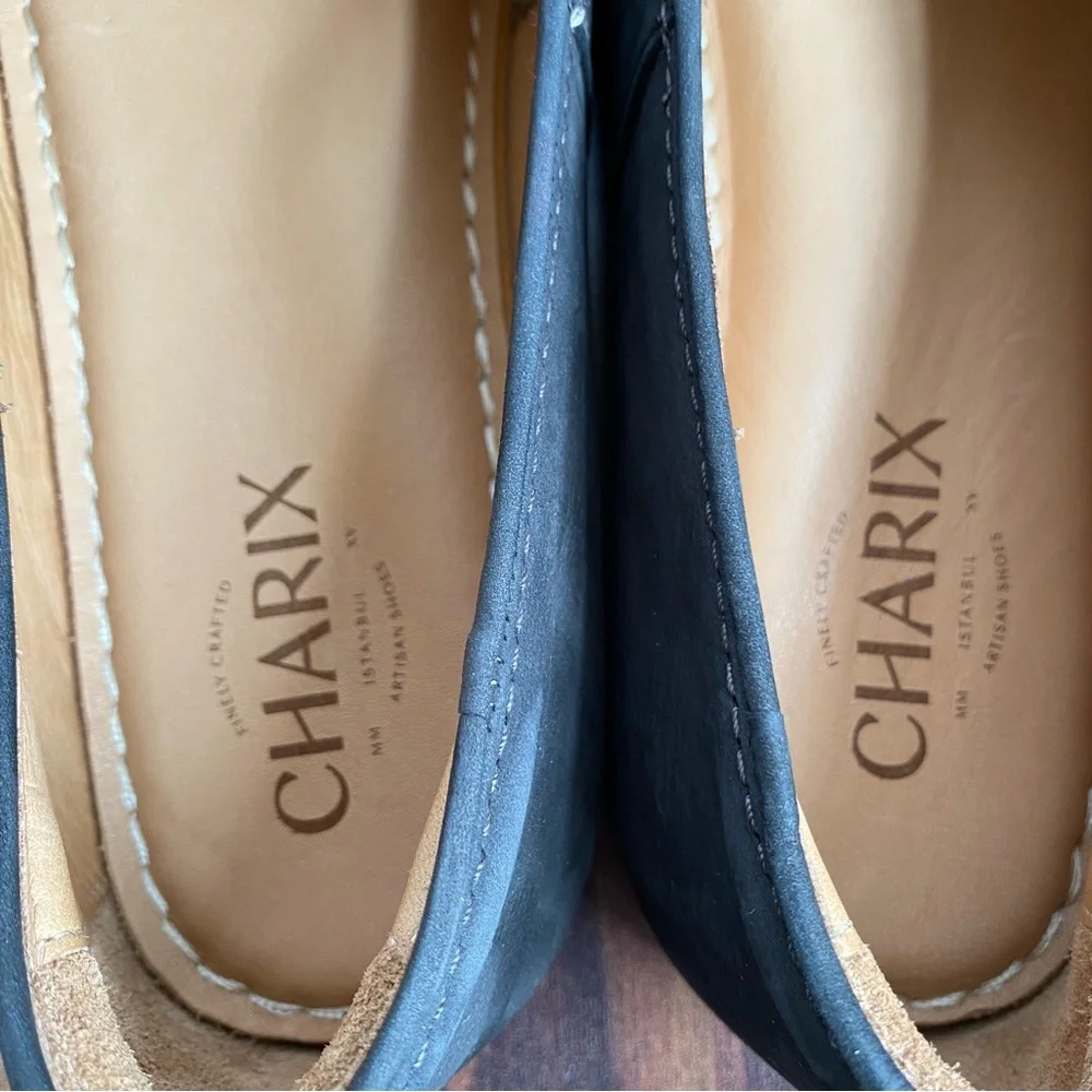 Charix Graphite Nubuck Slip Ons For Men Size EU41/US 8 Made in Turkey